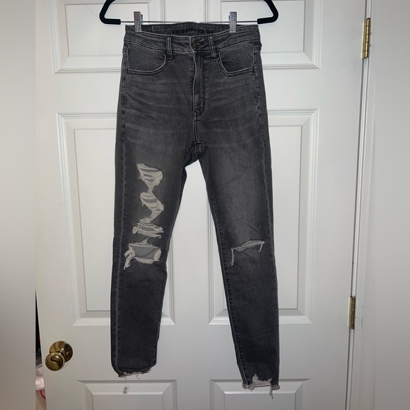 American Eagle charcoal gray jeans - Picture 1 of 3